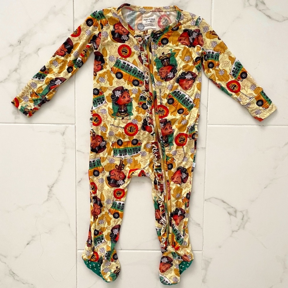 Posh Peanut - Rosa Parks Ruffle Footie - 18-24 Mos.